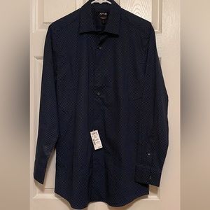 Mens APT 9 Navy Premier Flex Slim Fit